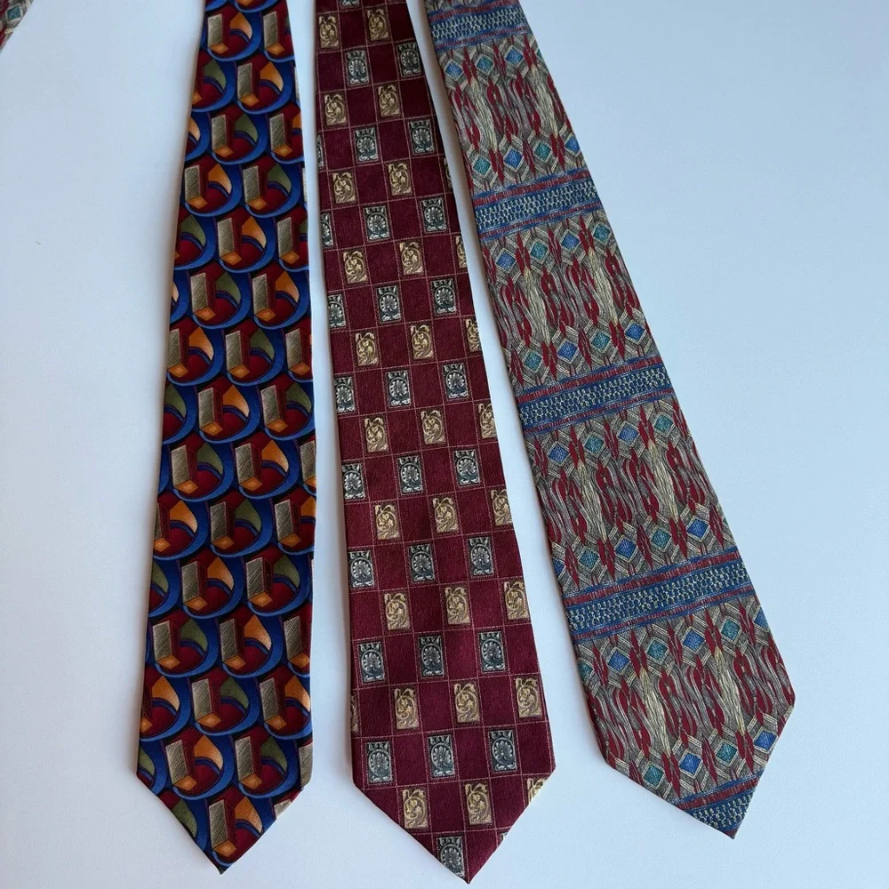 Lot of 3 Vintage Silk Tie J. Garcia Collector’s Edition Metropolitan Museum Art